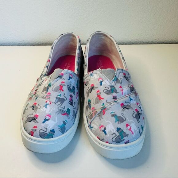Isaac Mizrahi Cat Print Slip‎ On Shoes Size 9 - Picture 7 of 8
